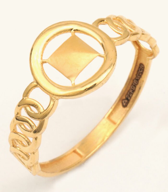 22ct Gold Ladies Butterfly Motif Paper Cast Ring — Graceful Design, HUID Hallmarked