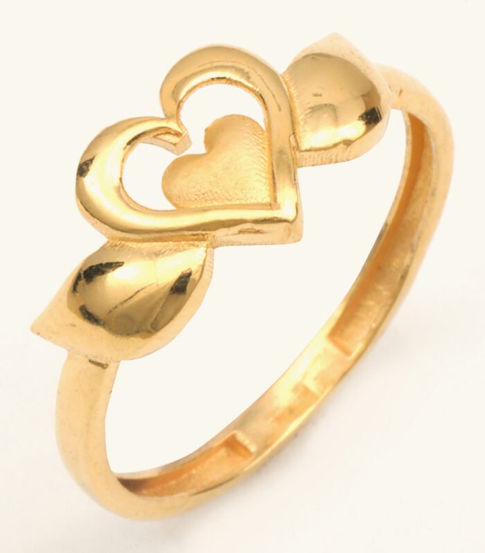22ct Gold Ladies Leaf Vine Paper Cast Ring — Nature-Inspired, HUID Hallmarked