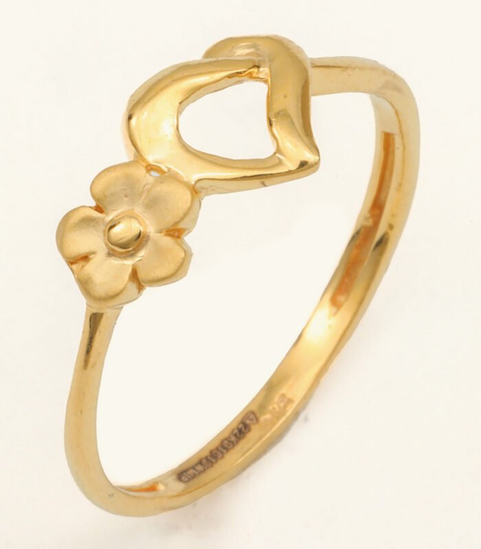 22ct Gold Ladies Polki-Style Paper Cast Ring — Traditional Glamour, HUID Hallmarked